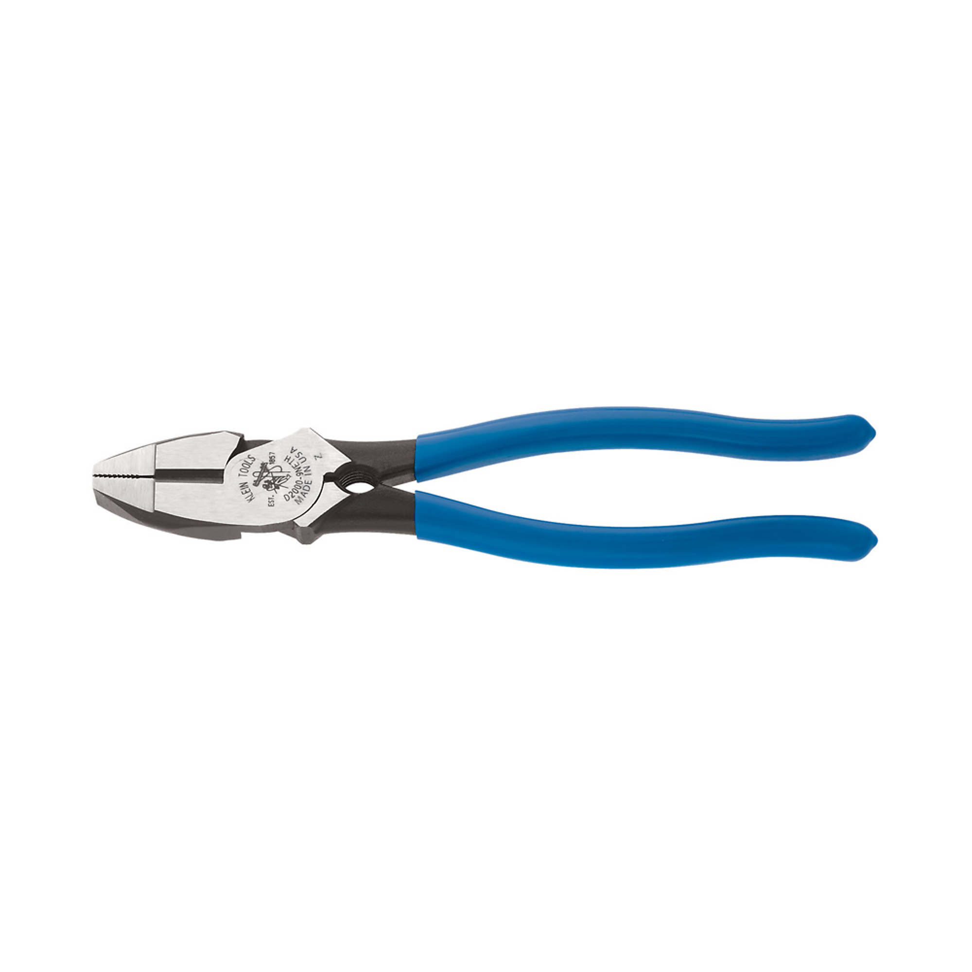 Klein Tools, Lineman’s Pliers,Thread-Holding, Jaw Capacity 1.43 in, Model# D2000-9NETH